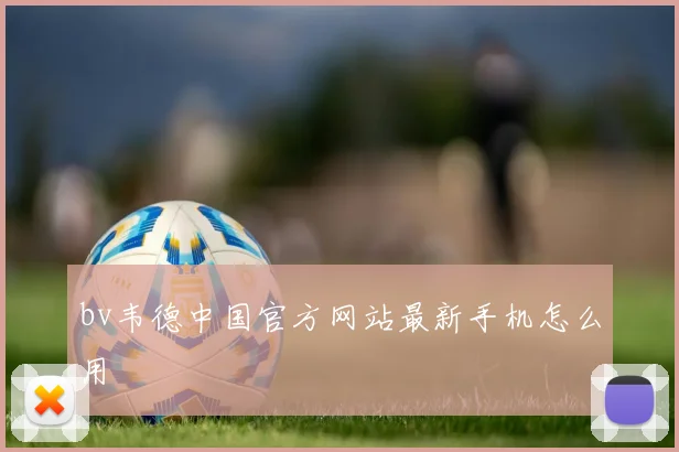 bv韦德中国官方网站最新手机怎么用